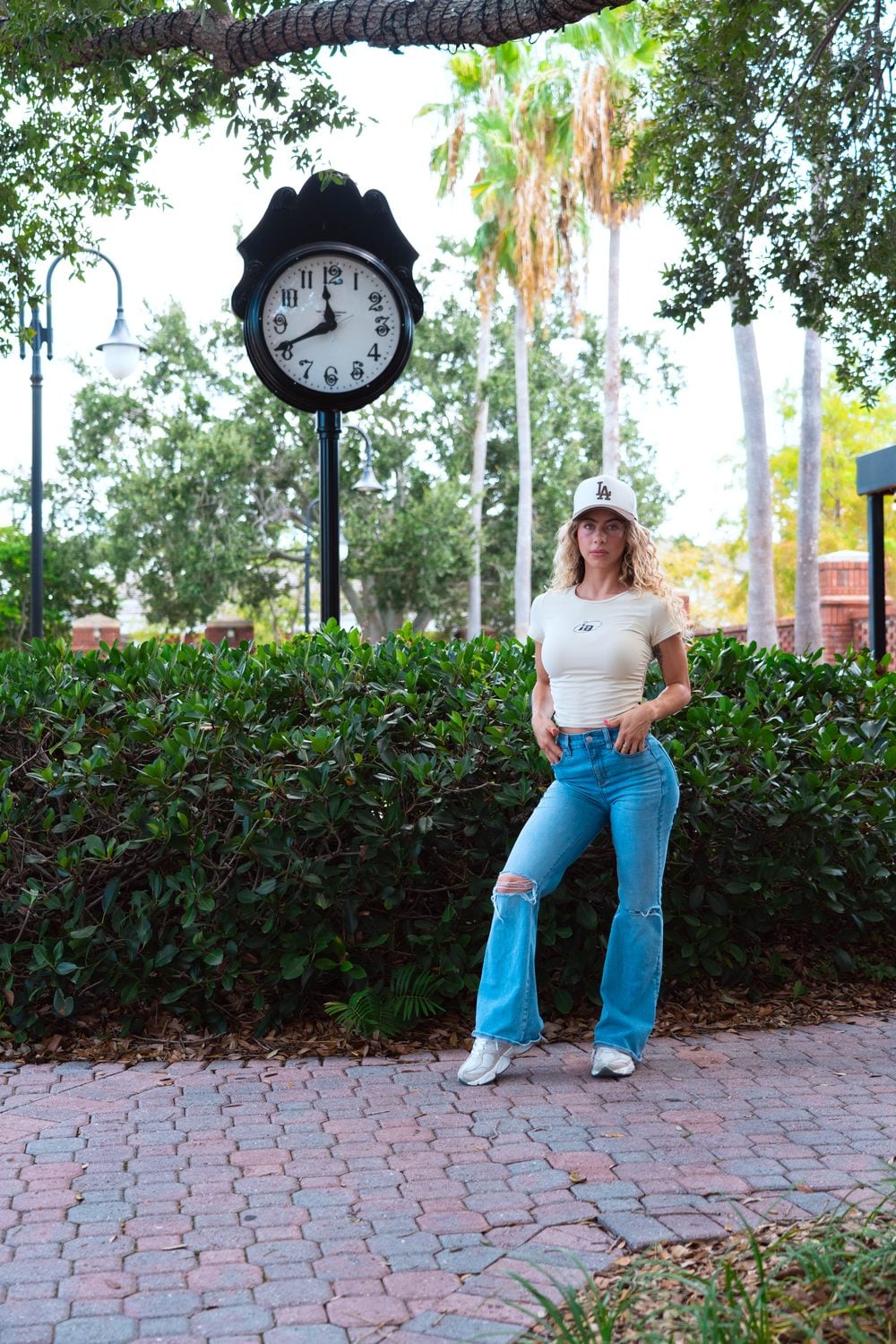 Ruched Bodycon Crop Top — full look