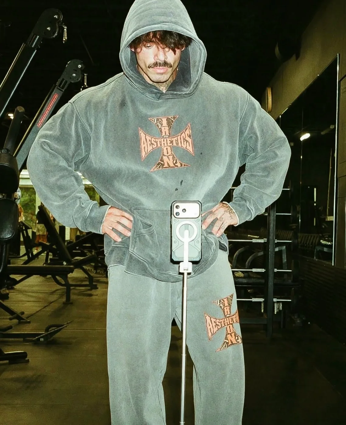 Snow Wash Fleece Oversize Hoodie — Iron Cross